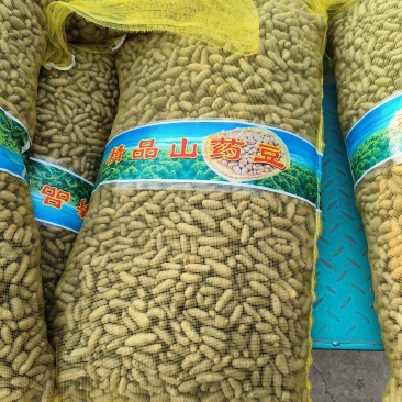 小白嘴山药豆，口感好，面大，常年批发零售一包50斤