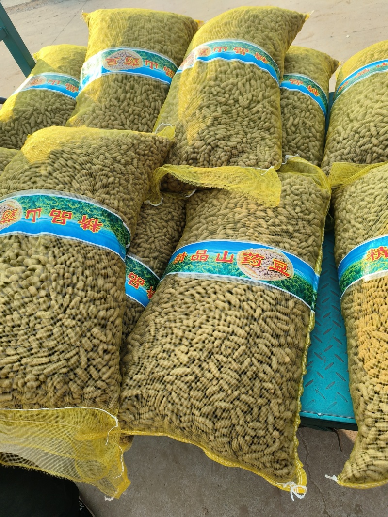 小白嘴山药豆，口感好，面大，常年批发零售一包50斤