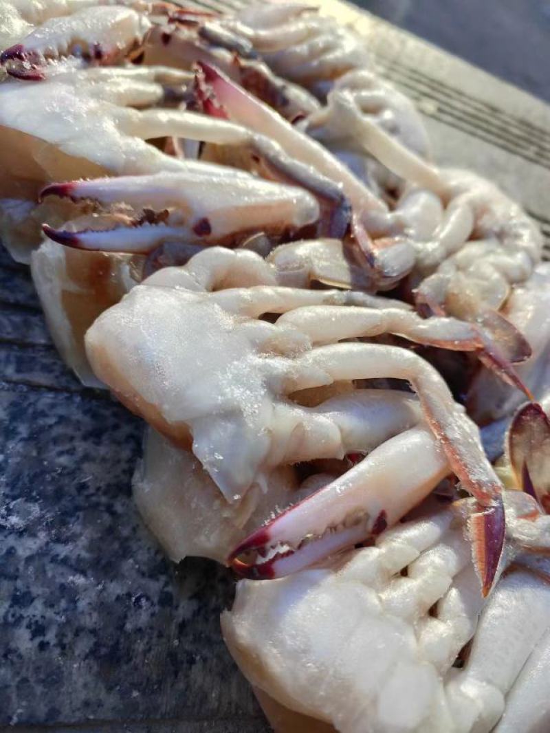 冻梭子蟹块儿量大供应，货源充足，支持视频验货，新鲜发