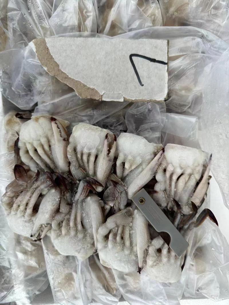 冻梭子蟹块儿量大供应，货源充足，支持视频验货，新鲜发