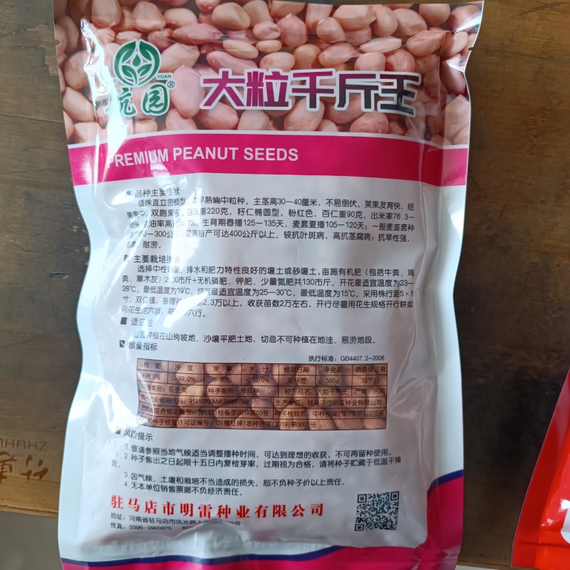 大粒白沙果花生种子纯手工剥米花生种子不带壳矮秧花生种出米