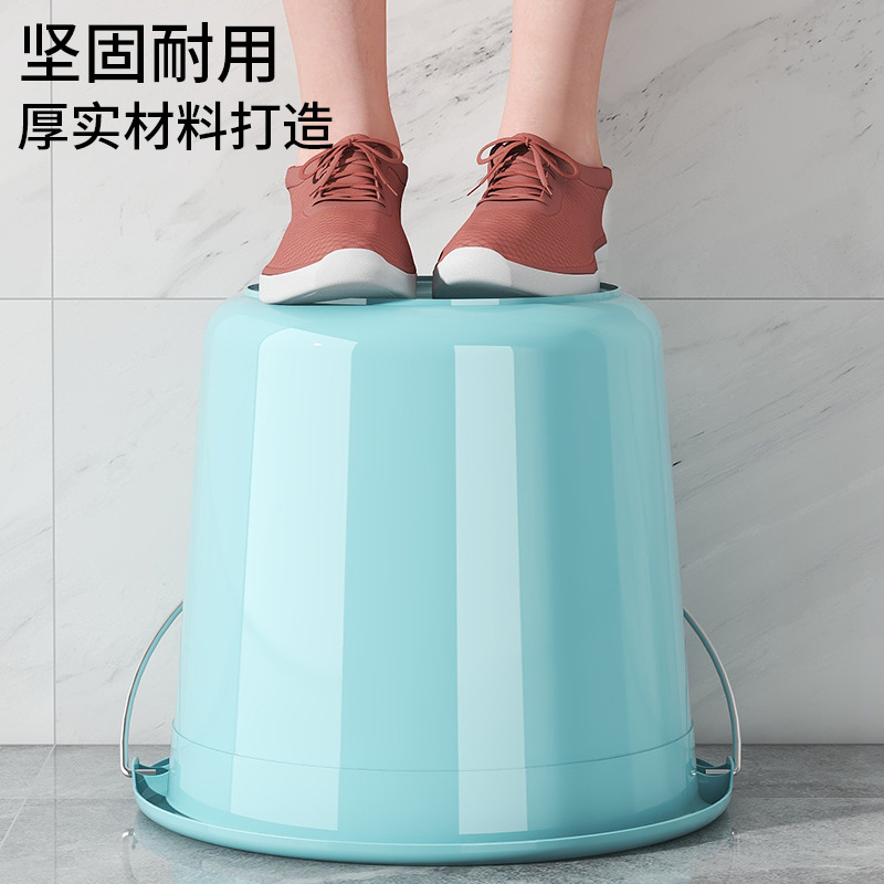 加厚带盖洗衣桶家用塑料桶学生宿舍洗澡桶大号储水桶批发水桶