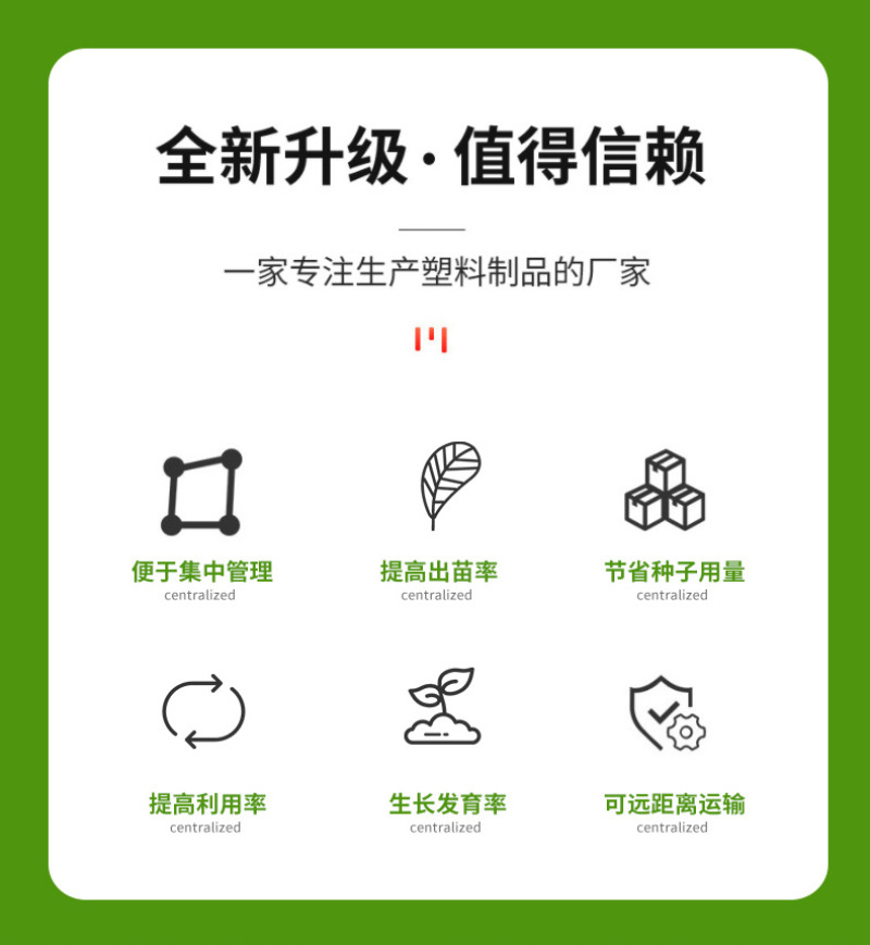 110g育苗穴盘多肉草莓蔬菜育苗盘联系客服了解各种规格