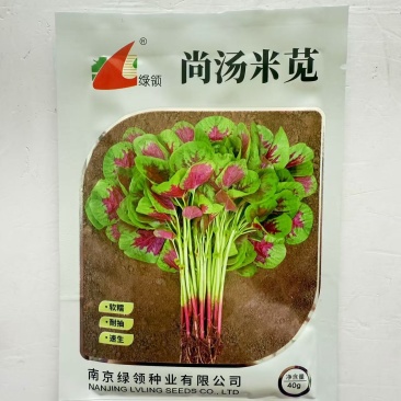 绿领尚汤米苋苋菜种子早熟耐热耐旱红苋菜种子圆叶白梗质嫩