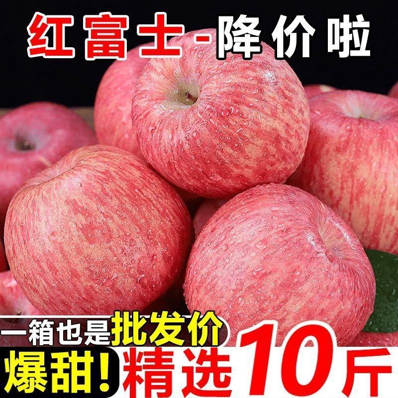 甘肃庄浪红富士苹果新鲜当季2024年新苹果整箱包邮大果直