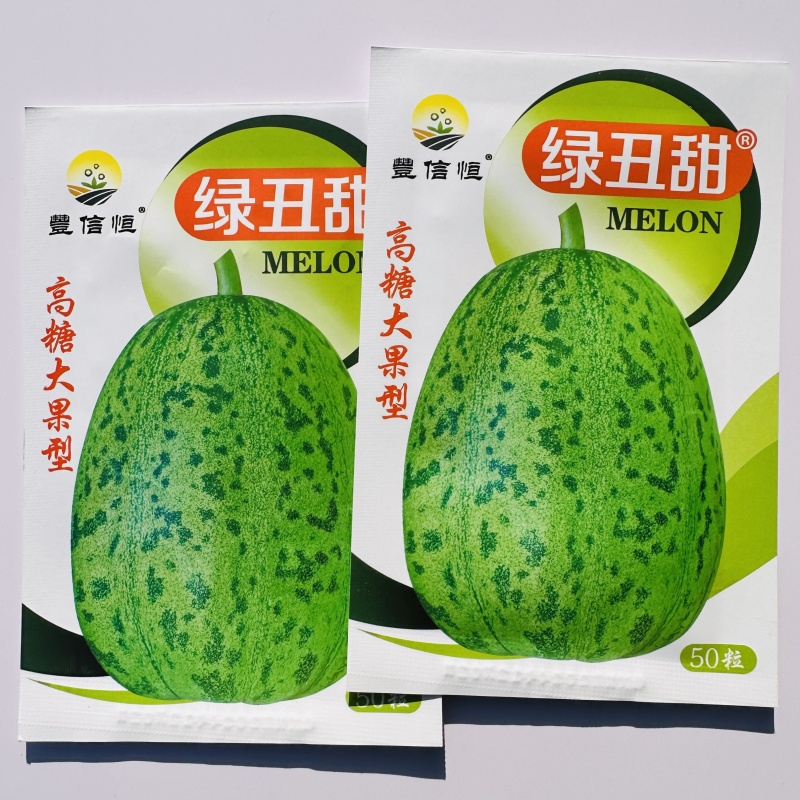 丰信恒绿丑甜甜瓜种子口感超甜绿肉甜瓜种籽大果高糖产量高