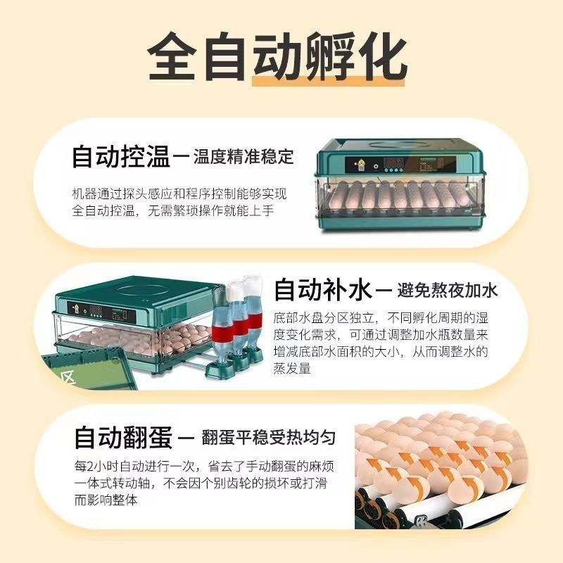 孵化器自动孵化机小型全自动家用孵化小鸡的机器水床孵蛋器孵