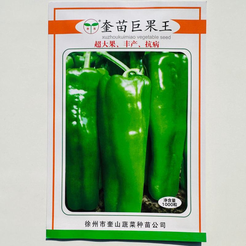 奎苗巨果王巨薄辣椒种子大果牛角型抗病丰产座果强辣椒种子春
