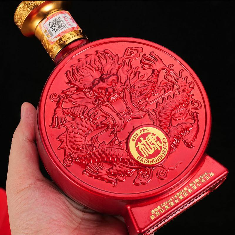 白水杜康龙腾盛世52度浓香型白酒500ml*6瓶红色礼盒