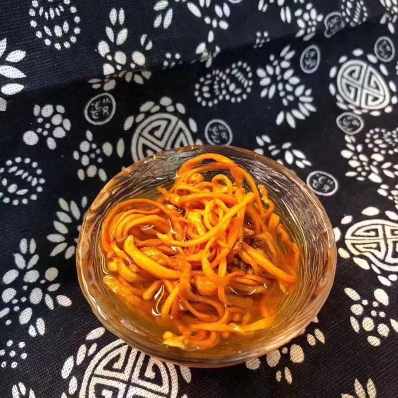 虫草花鲜货鲜湿虫草花金北蛹虫草菇孢子头菌类煲汤食材非干货