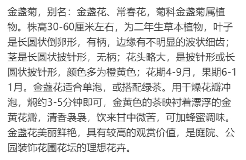 金盏菊厂家货源批发价格全国发货价格便宜欢迎下单咨询