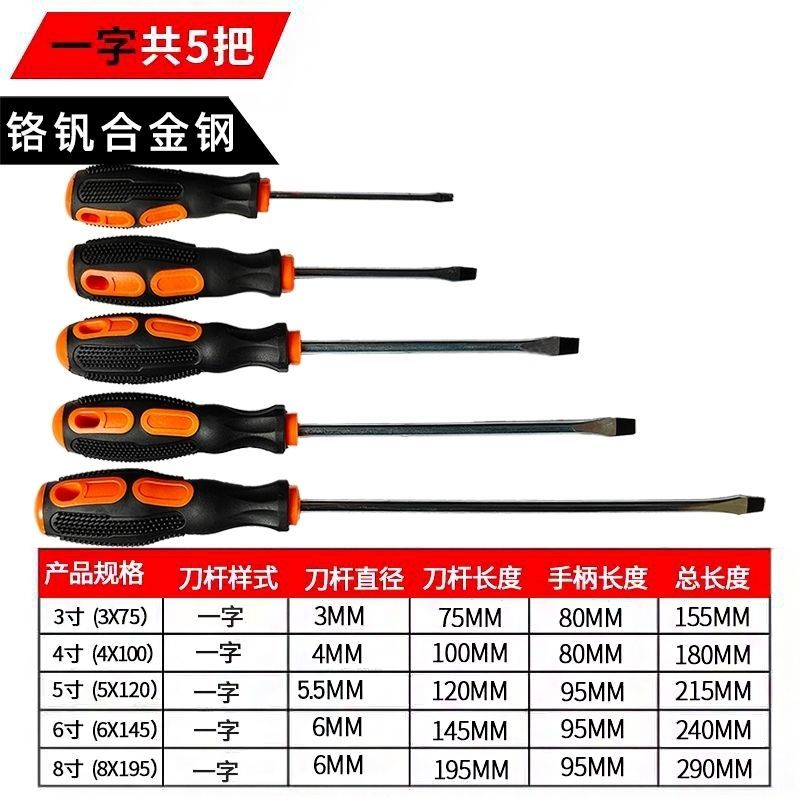 螺丝刀套装强磁性十字一字起子高硬度工业级改锥家用工具万能
