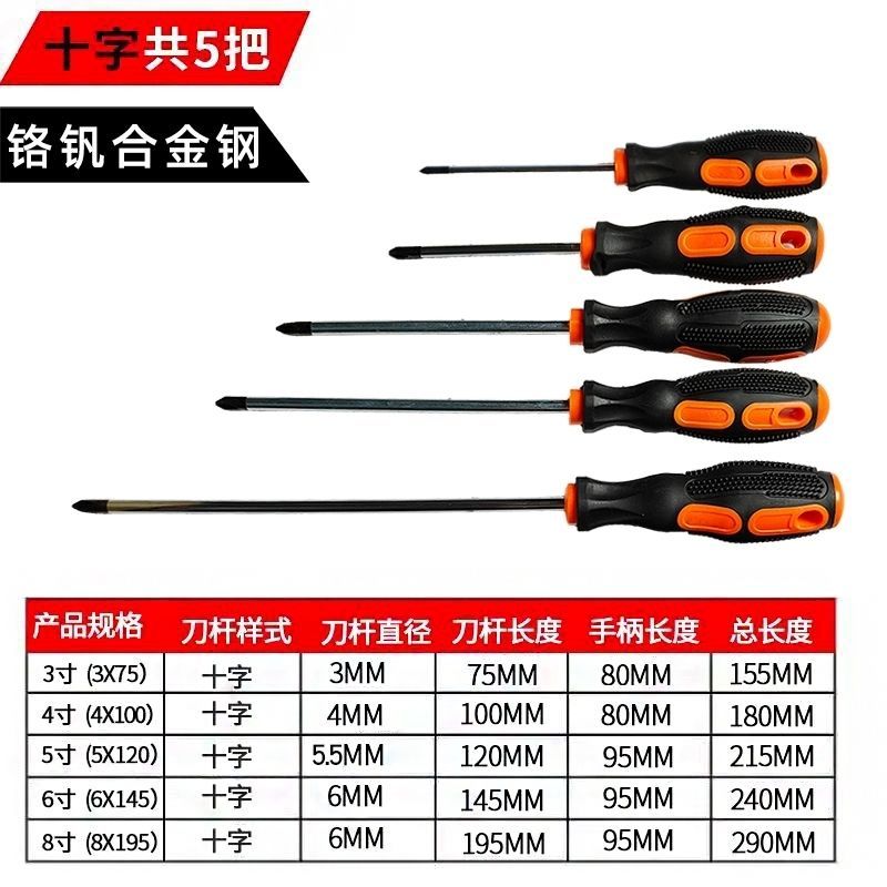 螺丝刀套装强磁性十字一字起子高硬度工业级改锥家用工具万能