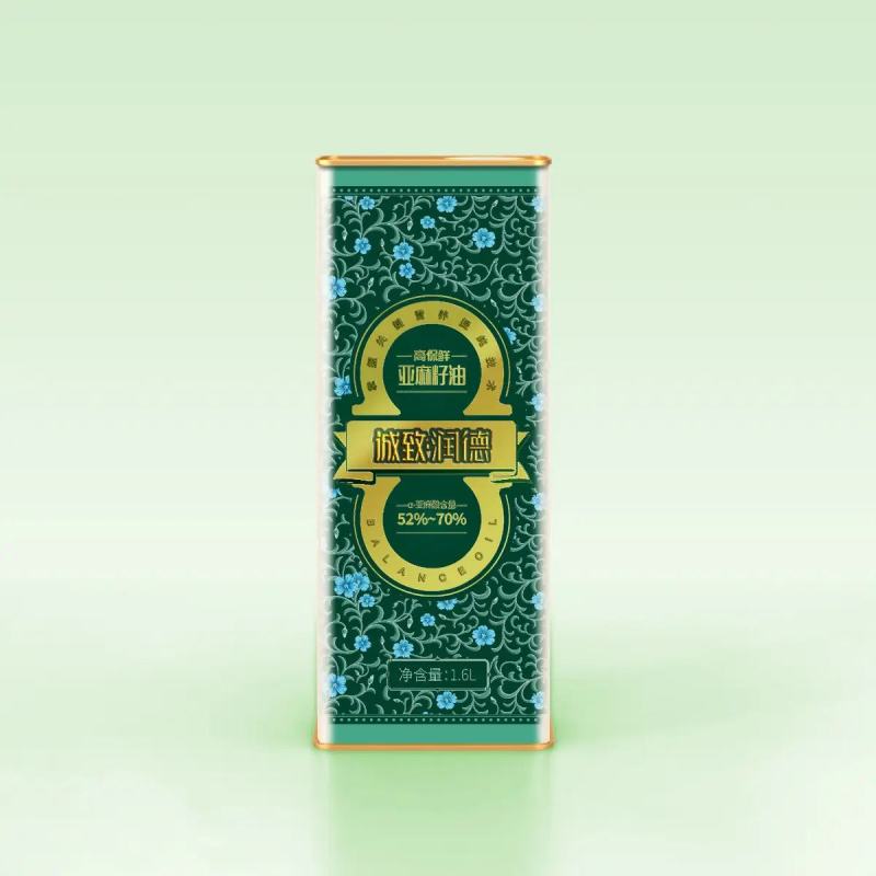 诚致高保鲜亚麻籽油1L*2精美礼盒装工厂直供包邮