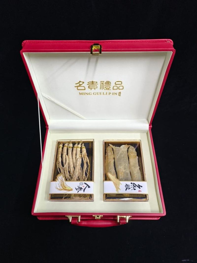 2拼，长白山人参鲍鱼鹿茸燕窝筒胶鳕鱼胶礼盒厂家批发