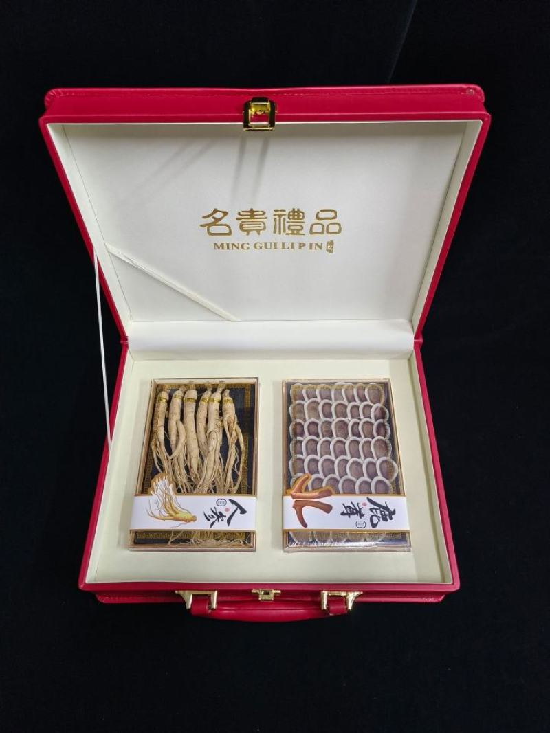 2拼，长白山人参鲍鱼鹿茸燕窝筒胶鳕鱼胶礼盒厂家批发