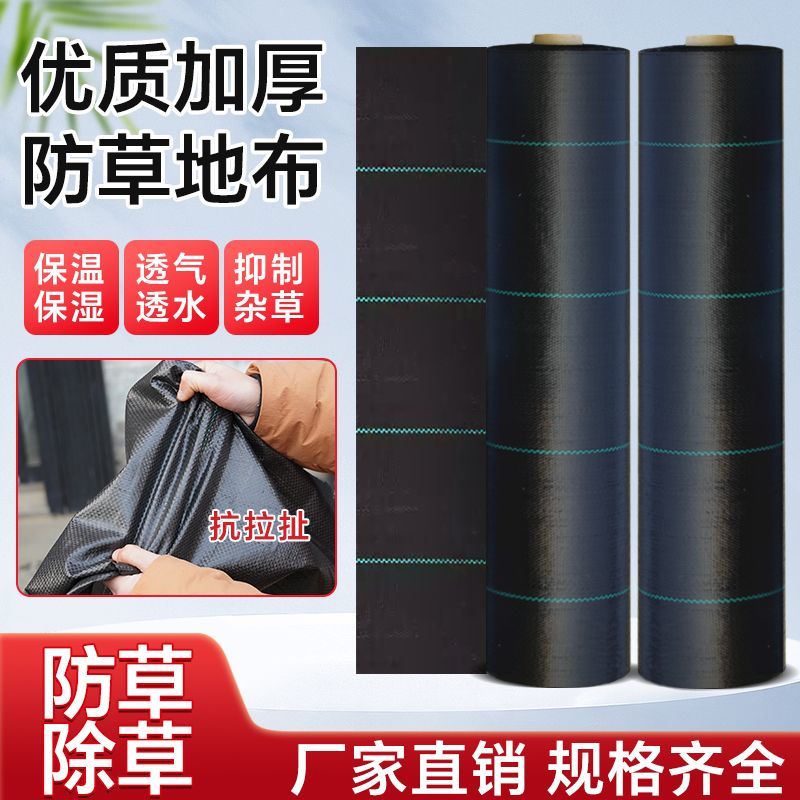 防草布园艺地布果园果树打孔切片除草布透气透水盖草抑草布防