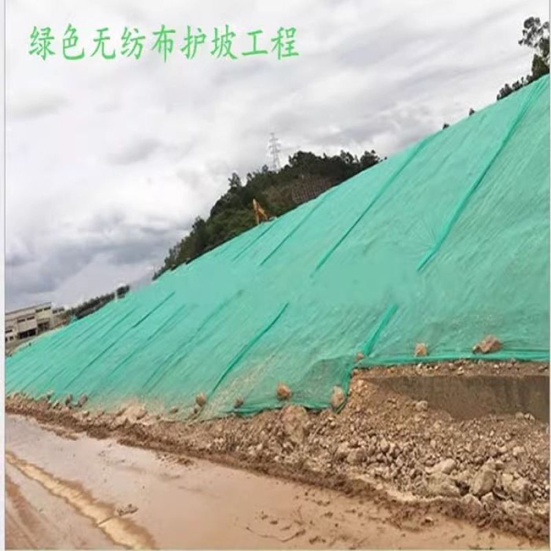 园林绿化无纺布绿色透气膜草坪防尘盖护边坡植草籽覆