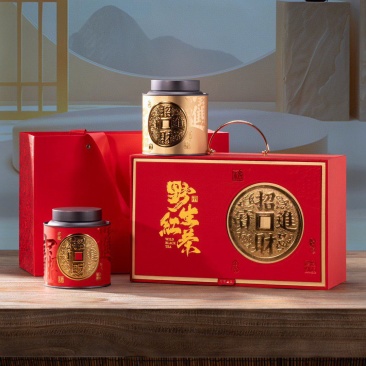 野茶正山小种高山野生红茶水蜜桃香送人礼盒装250g
