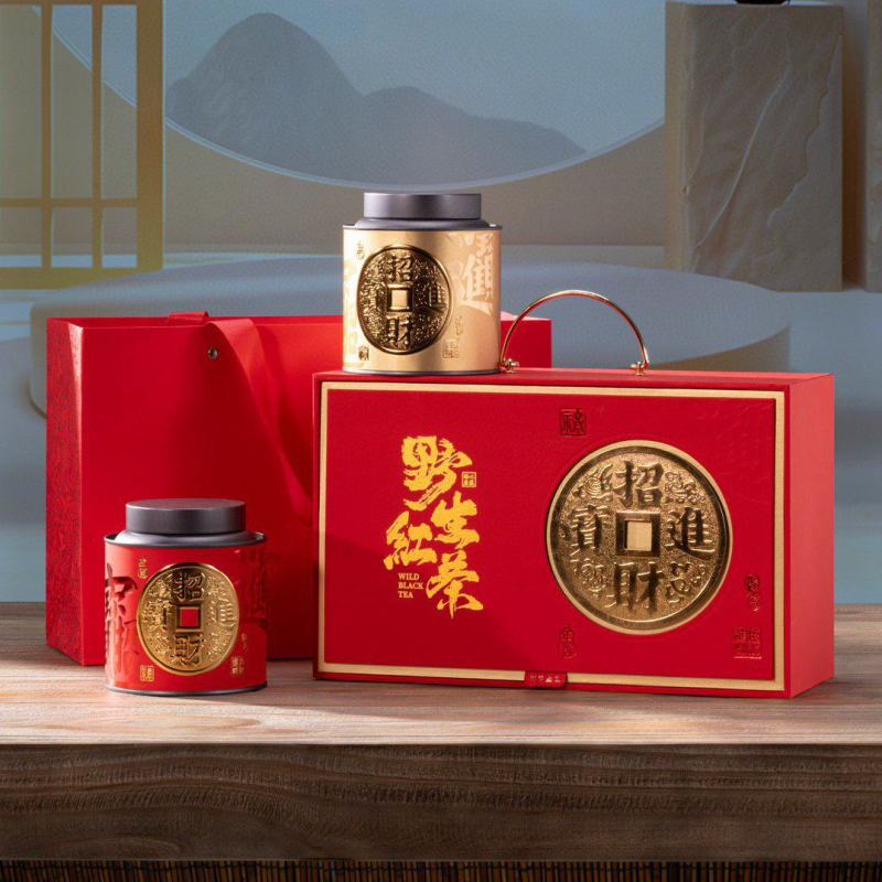 野茶正山小种高山野生红茶水蜜桃香送人礼盒装250g