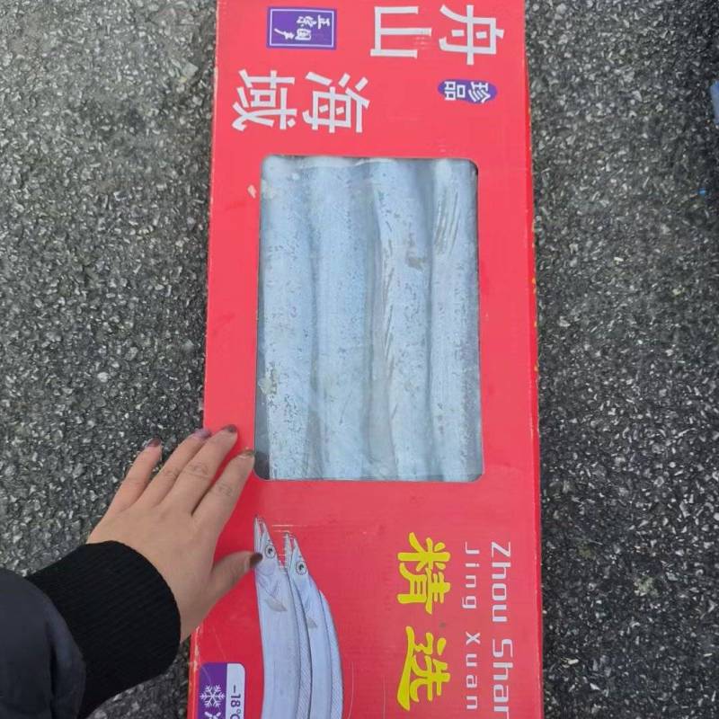 11元一箱4斤左右红盒小带鱼今天卸车新到货舟山带鱼