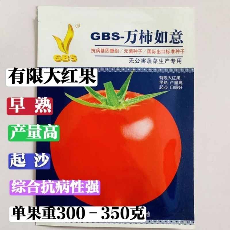 GBS-万柿如意西红柿种子早熟红色大果番茄种子高圆形番茄