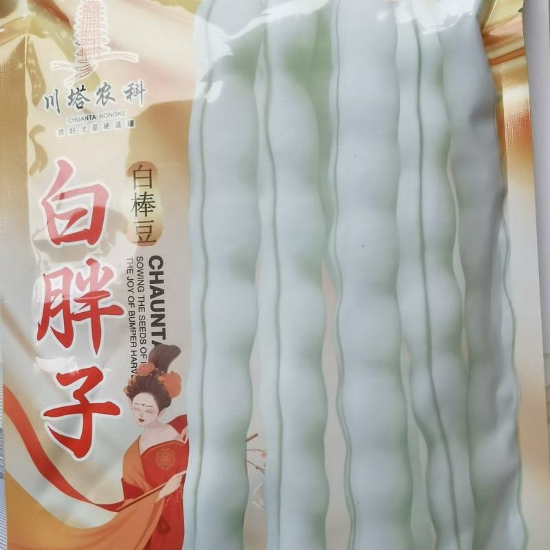 四季豆种子白胖子加长白色厚肉四季豆早熟结荚密