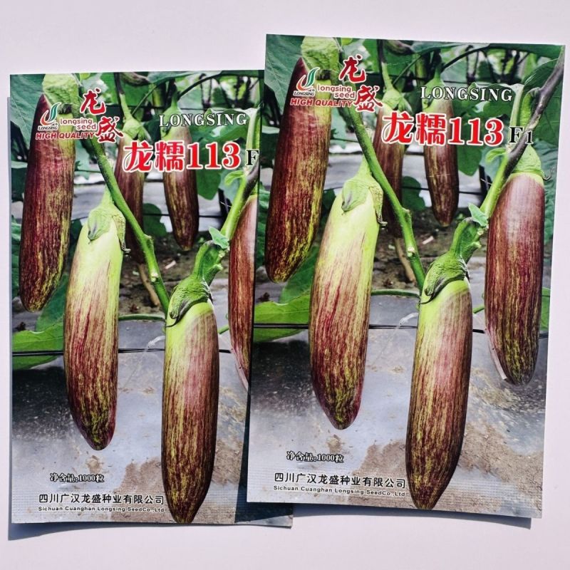 龙糯113花茄子种子中熟竹丝长茄茄子种籽软糯面包茄种子春