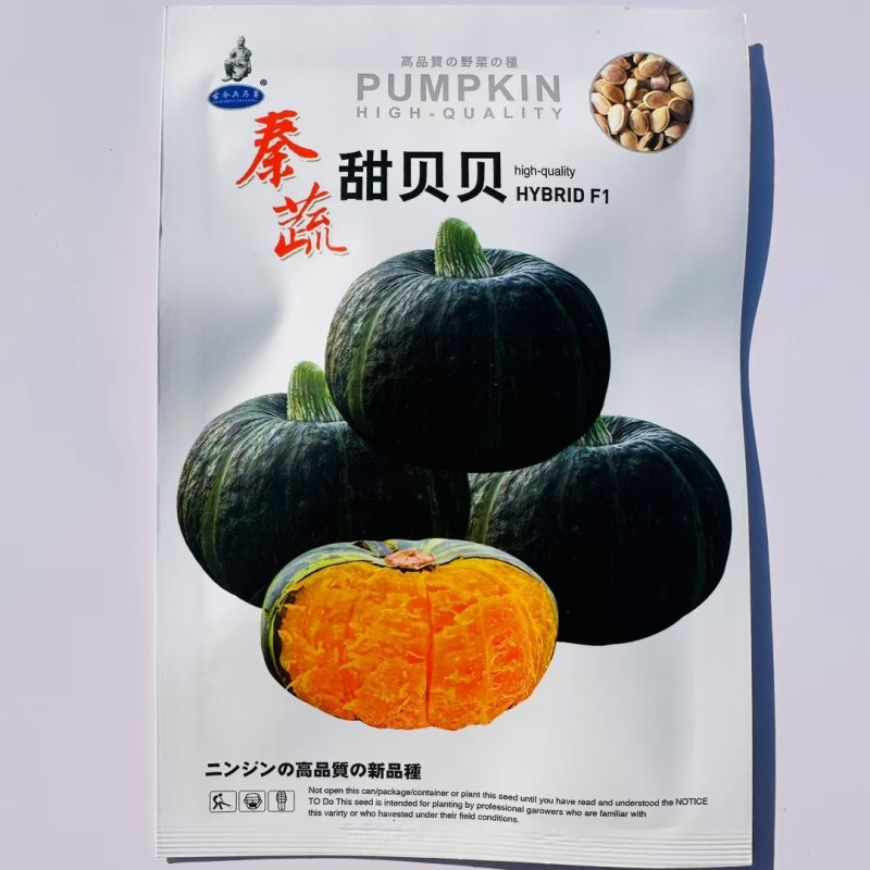 秦蔬甜贝贝南瓜种子春秋四季早熟贝贝香甜粉面小南瓜种籽杂交