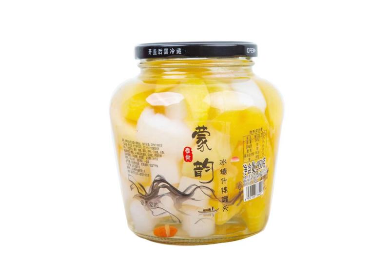 新鲜水果罐头，黄桃、雪梨、山楂、草莓、菠萝苹果等品类齐全