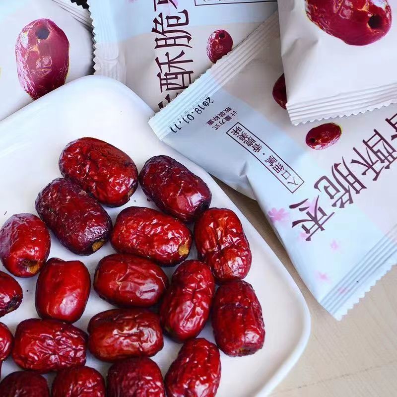 香酥脆枣无核嘎嘣脆红枣干吃即食烘干脆枣甜脆枣独立包装整箱