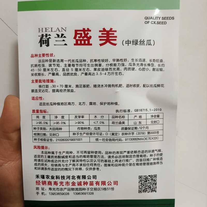 荷兰盛美油亮长丝瓜种籽高产耐寒早熟油亮中绿大田基地品种