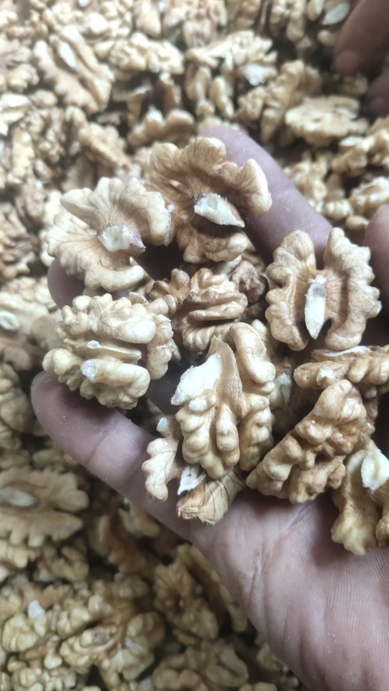 ，各种核桃仁，有颗粒仁，有两半核桃仁，生核桃仁没有任何添