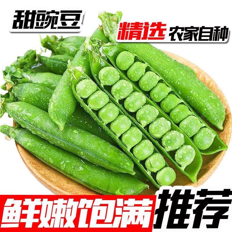正宗云南新鲜豌豆带壳青豌豆荚蔬菜整箱批发价甜