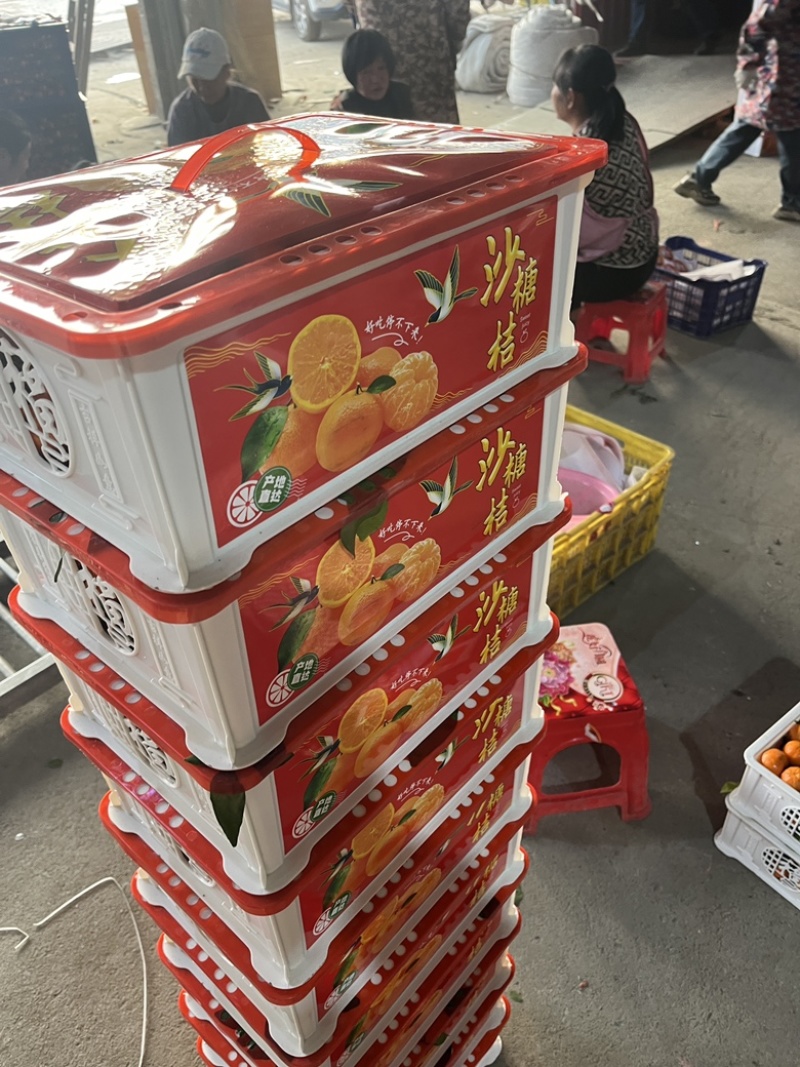 广西沙糖橘，皮薄多汁，个个全红，果面干净起沙，精品柑橘