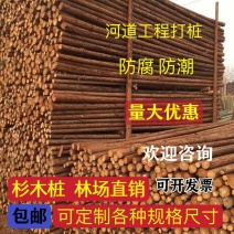 定制杉木桩户外河道工程驳岸桩营地民宿木园林绿化树木支撑杆