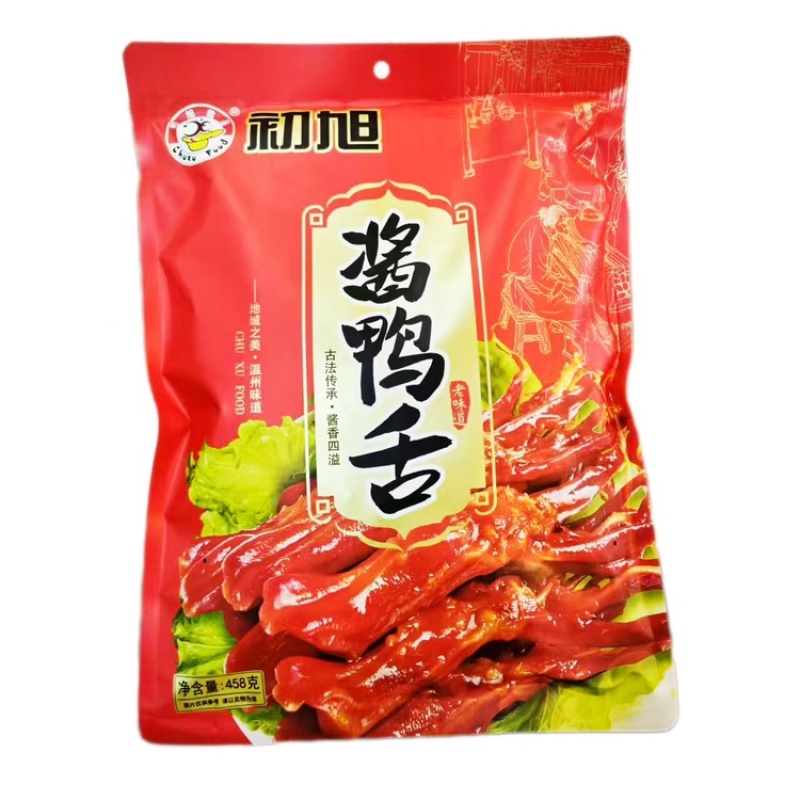 温州特产初旭458g原味酱鸭舌10包/件