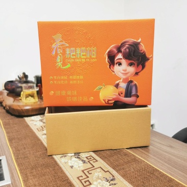 春见耙耙柑橘色天地盖礼盒包装
