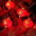 太阳能led结婚红灯笼福字灯串装饰花园户外庭院新年春节过
