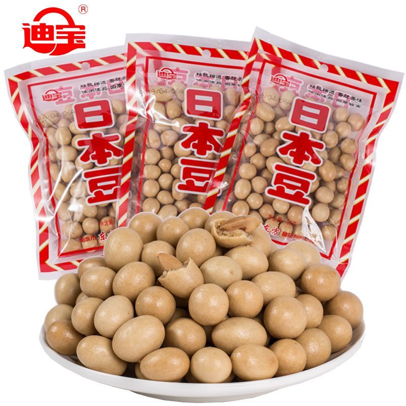 迪宝日本豆办公室零食8090后怀旧经典小吃裹衣花生豆坚果