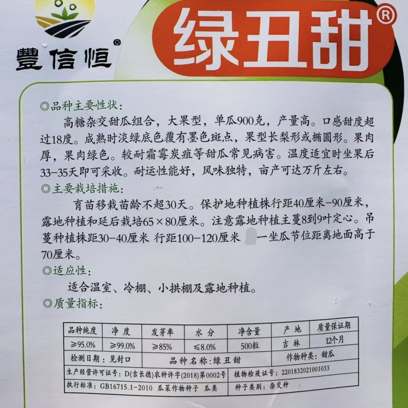 东北绿丑甜甜瓜种子绿皮绿肉高糖杂交甜瓜组合大果型甜瓜种籽