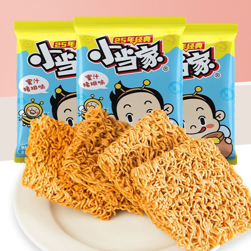 统一小当家干脆面干吃面整箱香辣蟹方便面怀旧小吃休闲零食食