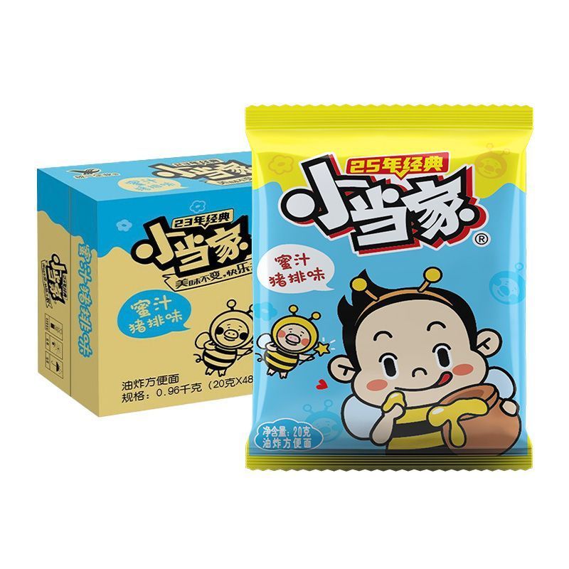 统一小当家干脆面干吃面整箱香辣蟹方便面怀旧小吃休闲零食食