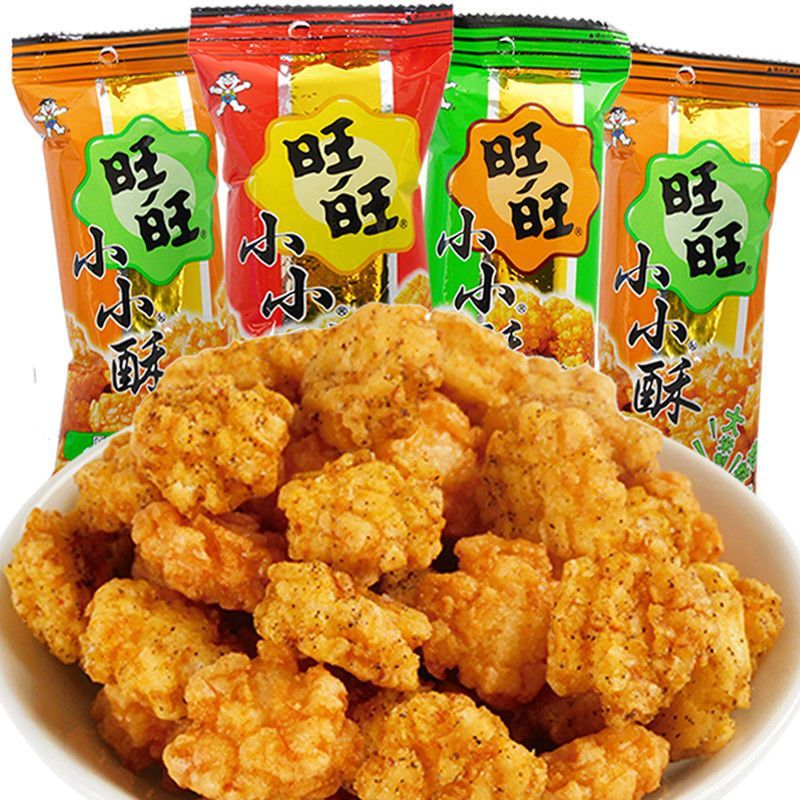 旺旺小小酥儿童休闲怀旧解馋小零食原味鸡米花小吃大礼包整箱