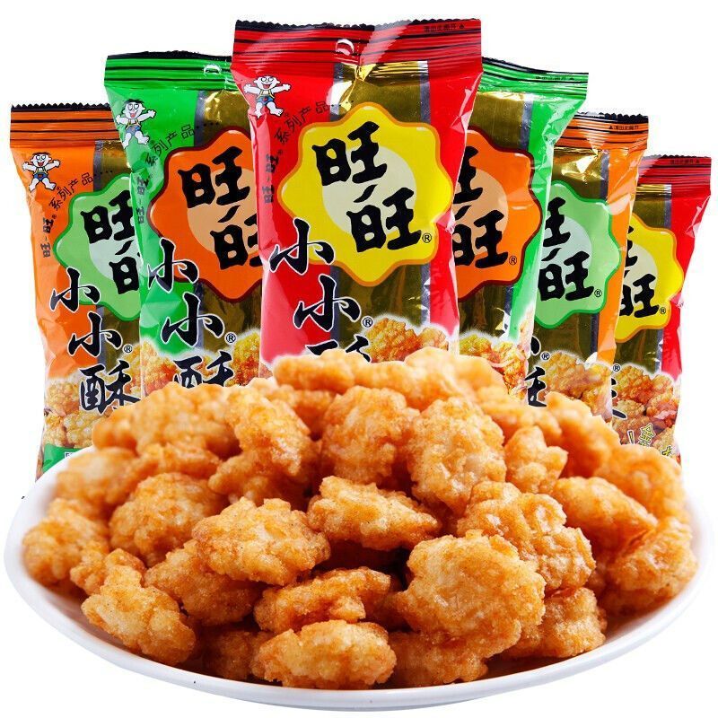 旺旺小小酥儿童休闲怀旧解馋小零食原味鸡米花小吃大礼包整箱