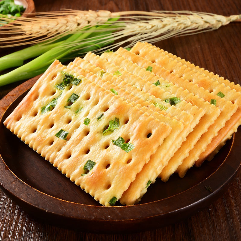 无蔗糖香葱苏打饼干早餐咸味饼干办公零食代餐点心批发包邮