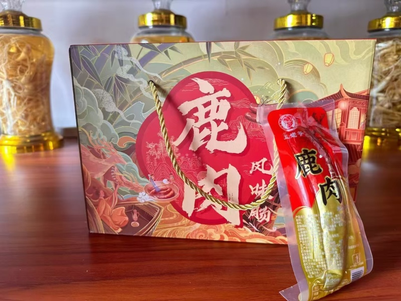 长白山梅花鹿鹿肉肠东北纯正源头批发直销一件代发包邮