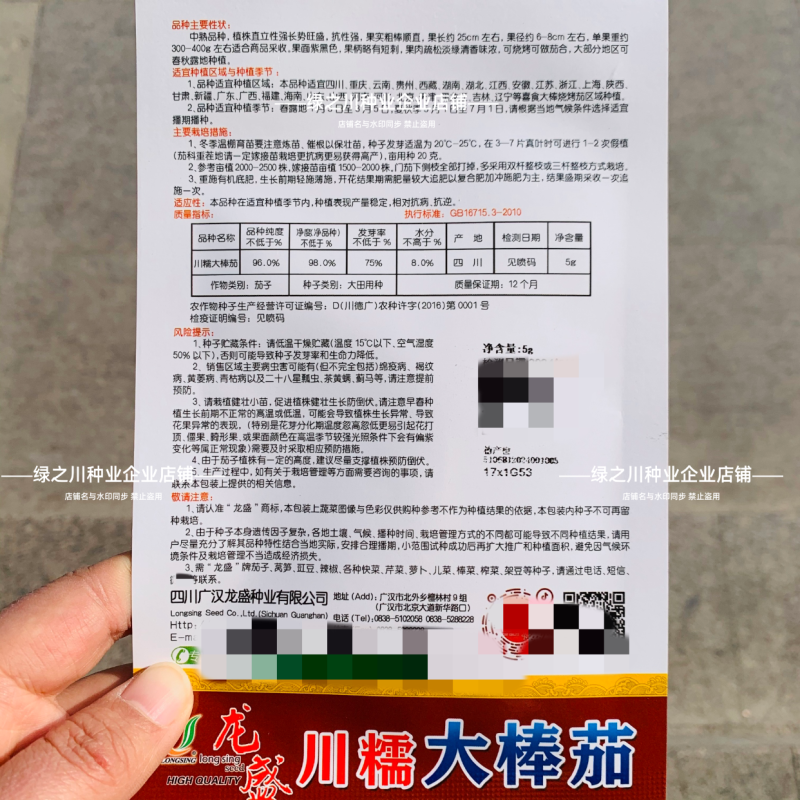 龙盛川大棒茄种子中熟烧烤茄种子长势旺果实粗棒顺直紫黑茄子