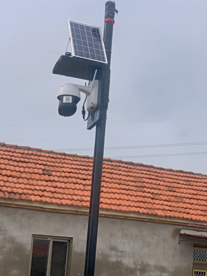太阳能户外无线监控摄像头360度农村4G无网无电连手机全