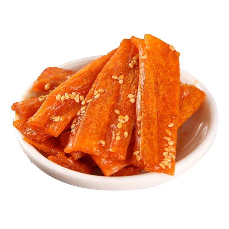 鸿旺鸡汁素板筋牛筋辣条8090儿时校园怀旧小零食小